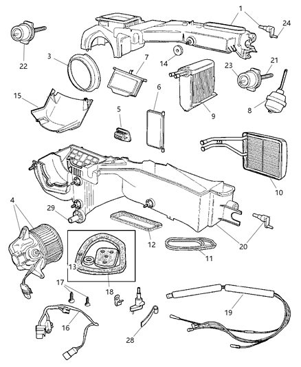2001 Jeep Cherokee Housing-Heater Diagram for 5013739AA
