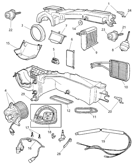 2001 Jeep Cherokee HEVAC Unit Diagram