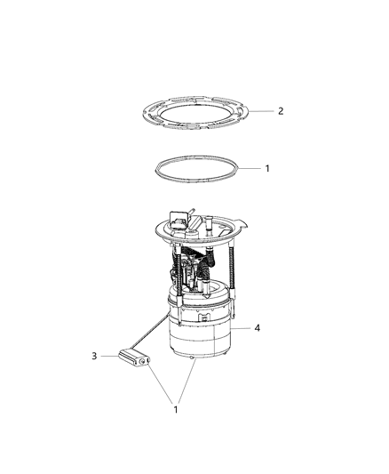 2020 Jeep Compass Fuel Pump & Sending Unit Diagram