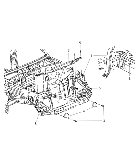 2007 Jeep Liberty Support Assy. - Radiator Diagram