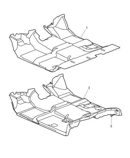 2004 Dodge Ram 2500 Carpets, Mats Diagram