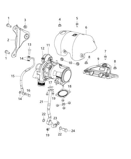 2019 Jeep Compass Turbocharger Diagram for 68325875AA