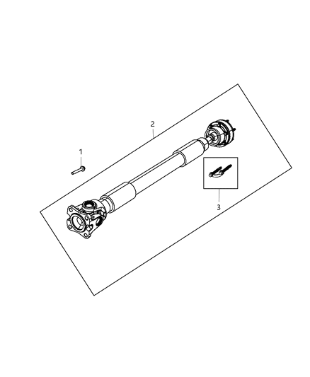 2012 Jeep Liberty Front Drive Shaft Diagram for 52853442AF