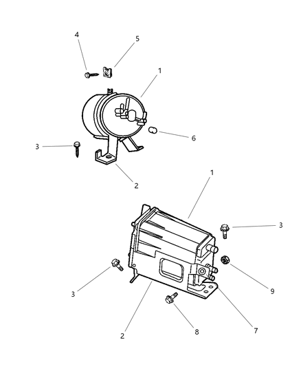 Vacuum Canister - 2000 Jeep Wrangler