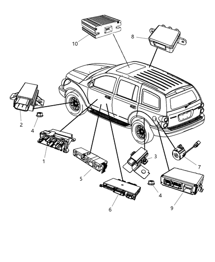 2008 Chrysler Aspen Module-LIFTGATE Diagram for 5026505AC