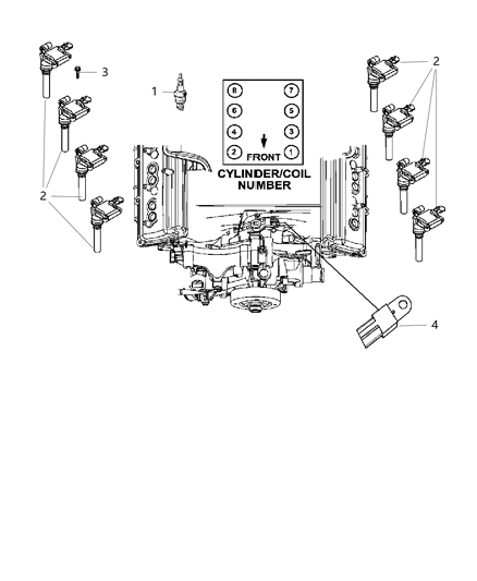 2016 Chrysler 300 Spark Plugs & Ignition Coil Diagram 2