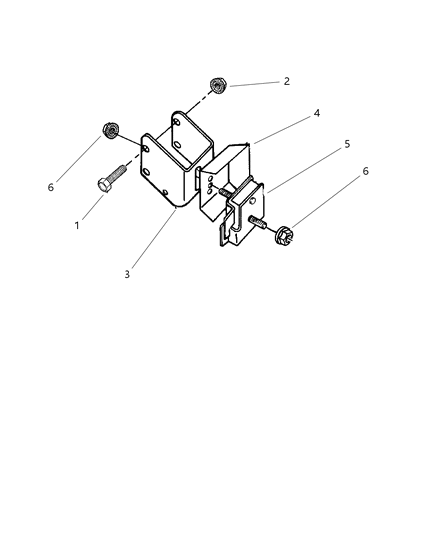 1998 Dodge Viper Engine Mounting, Front Diagram