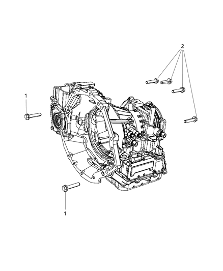 2010 Dodge Grand Caravan Mounting Bolts Diagram 1