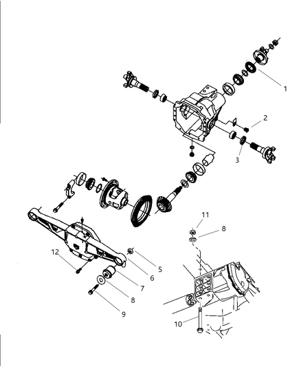 2002 Dodge Viper Differential Assembly, Rear Diagram