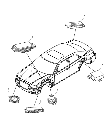 2005 Chrysler 300 Anti-Lock Brake System Module Diagram for 5134112AA