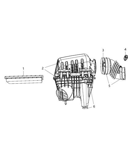 2010 Dodge Grand Caravan Air Cleaner Diagram 2