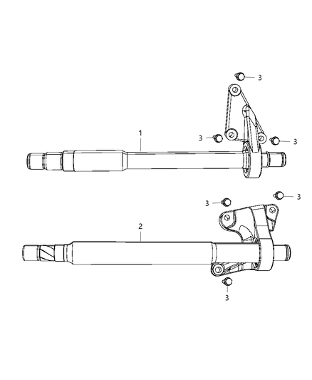 2012 Chrysler 200 Shafts, Intermediate Diagram