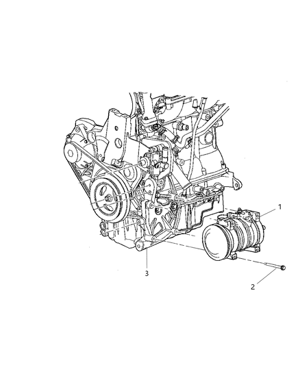 2002 Chrysler PT Cruiser Compressor Mounting Diagram