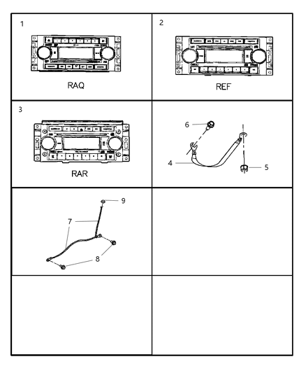 2005 Dodge Dakota Radio-AM/FM With Cd And EQUALIZER Diagram for 5091720AA