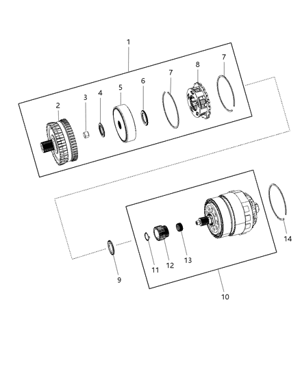 2009 Chrysler Sebring Gear Train - Underdrive Compounder Diagram 3