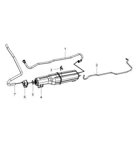 2010 Dodge Ram 1500 Vapor Canister & Leak Detection Pump Diagram