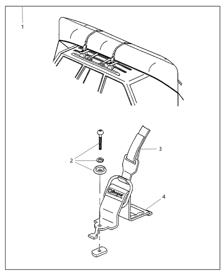 2009 Chrysler PT Cruiser Carrier Kit - Canoe Diagram