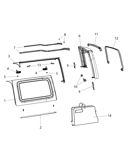 2018 Jeep Wrangler Pin-Locator Diagram for 68288783AA