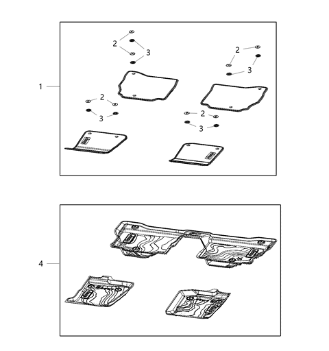 2020 Jeep Gladiator Carpet, Complete Diagram 1