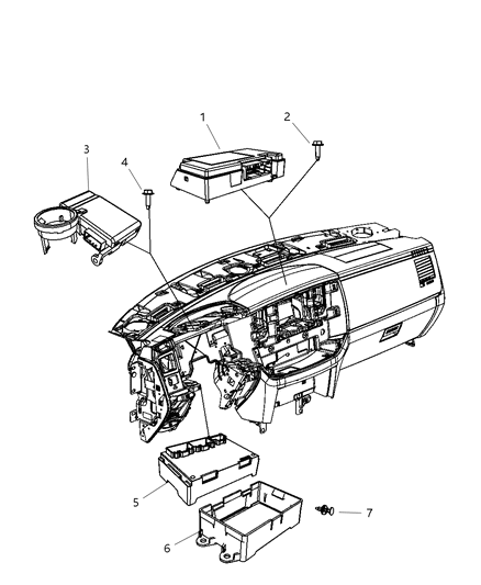 2009 Dodge Durango Wiring-Control Module Diagram for 68014275AE