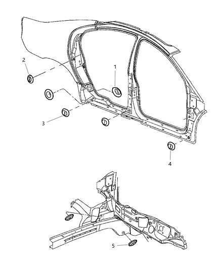 2000 Dodge Intrepid Plugs, Body Diagram