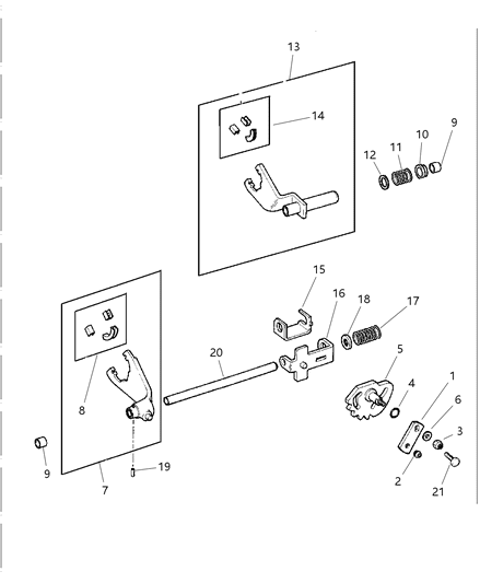 1998 Dodge Dakota Fork & Rail Diagram 2