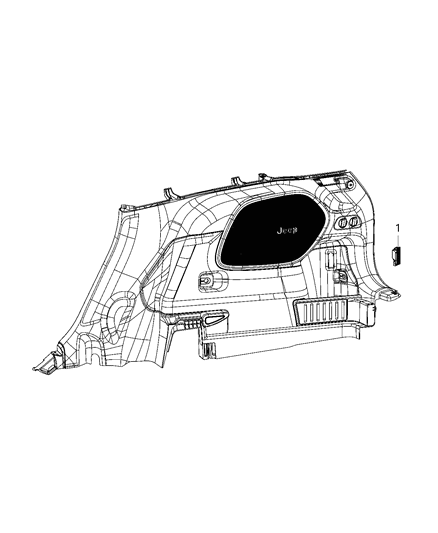 2021 Jeep Cherokee Lamps, Interior Diagram 1