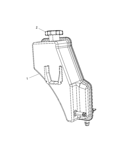 2010 Jeep Grand Cherokee Reservoir-Power Steering Fluid Diagram for 52124317AB