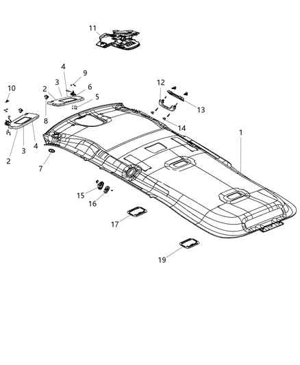 2014 Dodge Durango Visor Diagram for 1LS24DX9AF