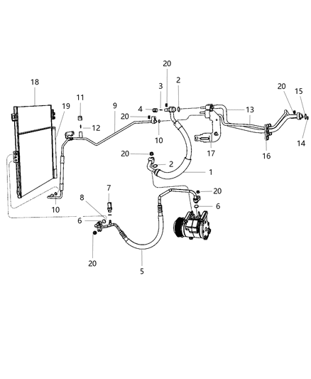 2013 Jeep Grand Cherokee A/C Plumbing Diagram