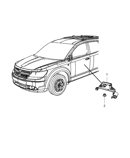 2014 Dodge Journey Module-Dynamics Diagram for 56029562AB