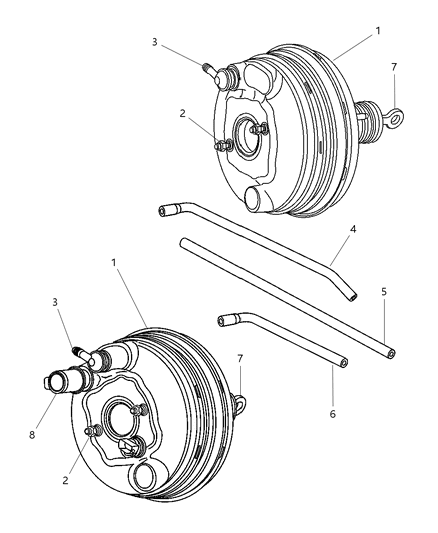 2005 Chrysler 300 Booster, Power Brake Diagram