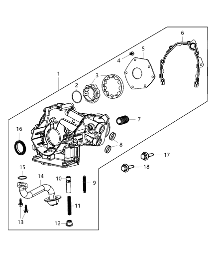 2016 Dodge Dart Pump-Engine Oil Diagram for 5047363AC