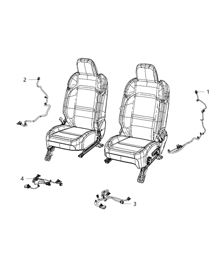 WIRING-SEAT Diagram for 68496375AA