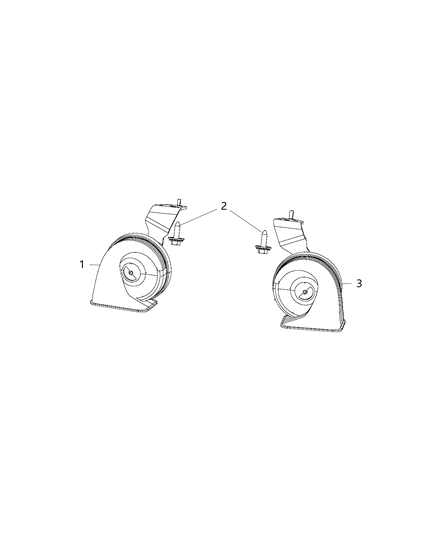 2016 Dodge Challenger Horn Diagram for 68183782AB