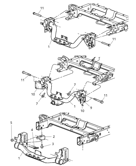 2003 Dodge Ram 3500 Rec Kit-Trailer Tow Diagram for 52110367AC