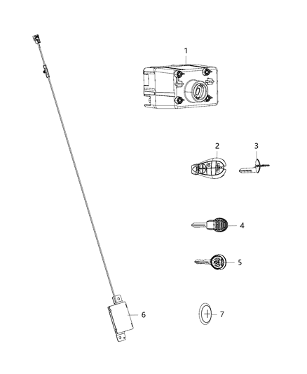 2011 Ram 1500 Antenna-Keyless Entry Diagram for 5026459AD