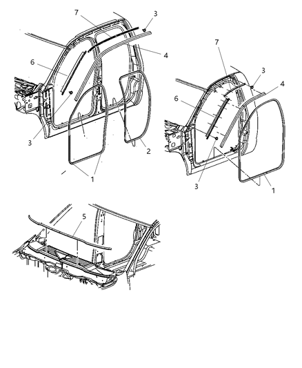 2010 Dodge Ram 5500 Body Weatherstrips & Seals Diagram