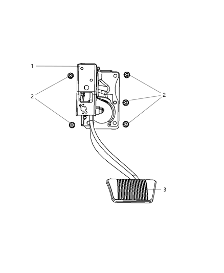 2007 Chrysler Sebring Brake Pedal - Automatic Diagram
