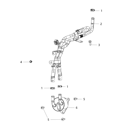 2021 Jeep Compass Transmission Oil Cooler Diagram for 68373829AA