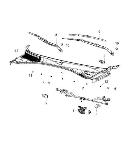2015 Dodge Charger System, Windshield Wiper Diagram