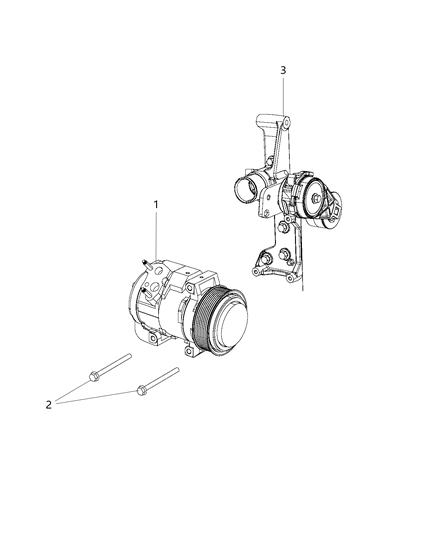 2019 Ram 3500 A/C Compressor Mounting Diagram 2