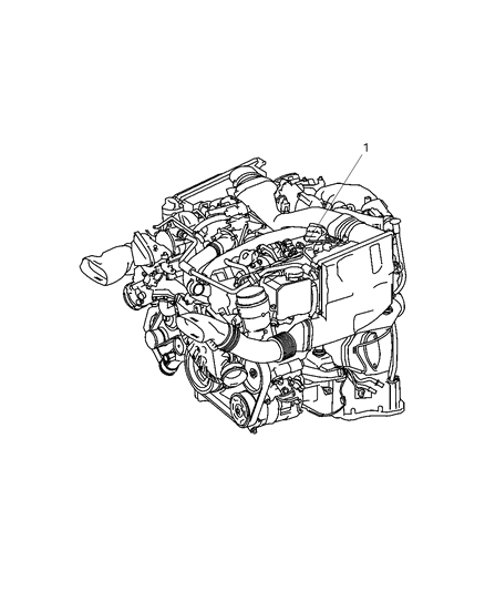 2007 Dodge Sprinter 3500 Engine Identification & Engine Assembly Diagram 1