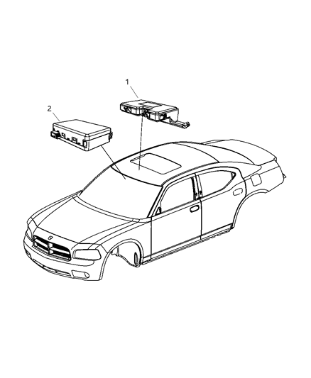 2008 Dodge Charger Modules Overhead Diagram