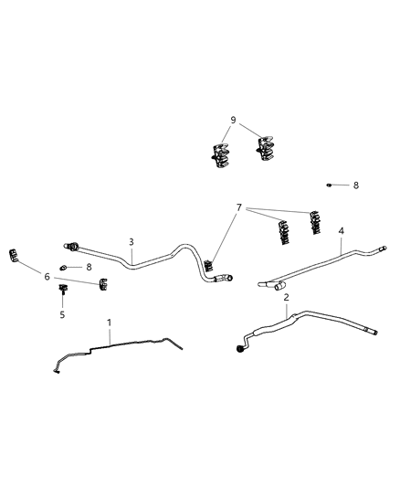 2009 Dodge Ram 1500 Tube-Fuel Supply Diagram for 55398653AC