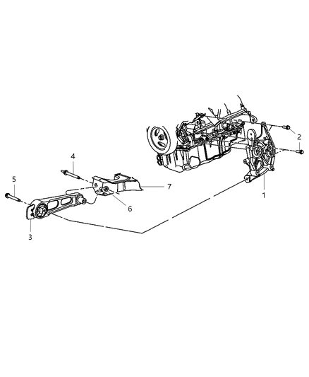 2009 Chrysler PT Cruiser Engine Mounting Diagram 4