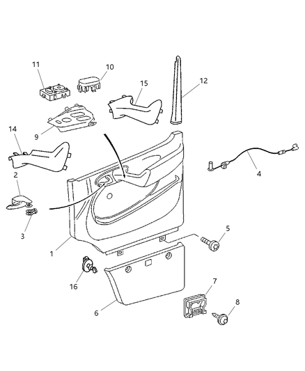 2006 Dodge Sprinter 2500 Front Door Trim Diagram