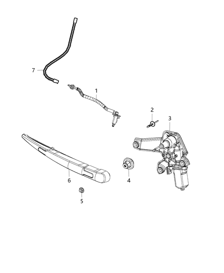 2017 Jeep Renegade ARM/BLADE-Rear WIPER Diagram for 68256590AA