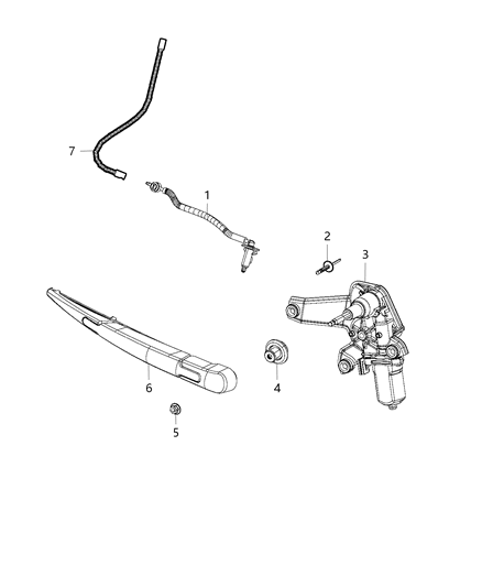 2017 Jeep Renegade Motor-LIFTGATE WIPER Diagram for 68256066AA