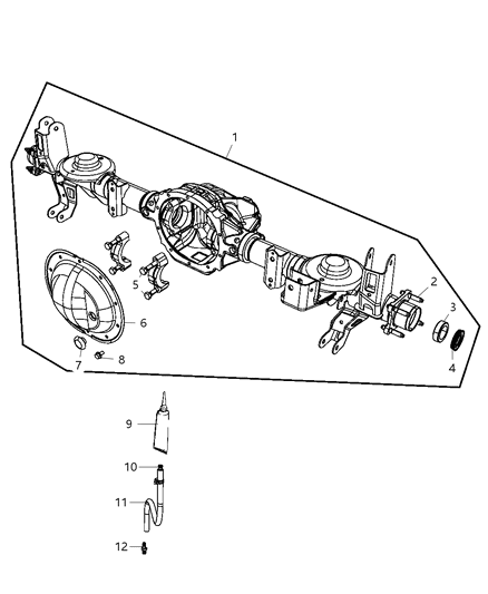 2011 Jeep Liberty Housing-Rear Axle Diagram for 68046214AB